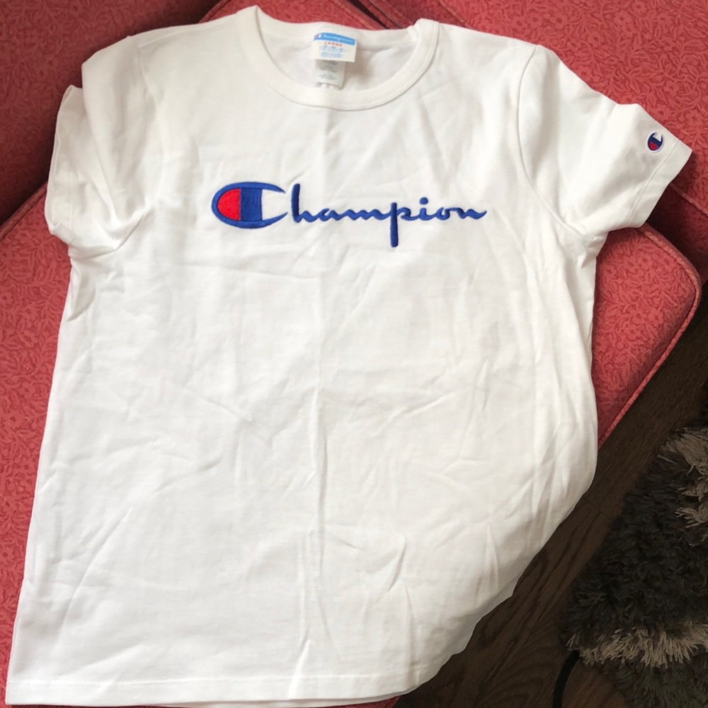 White Champion tshirt
